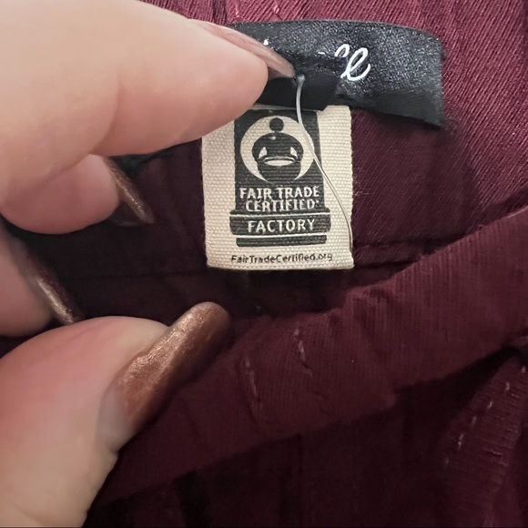 Madewell track/casual burgundy pants size Small - Picture 8 of 9